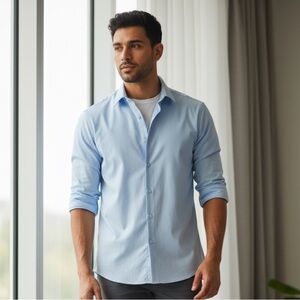 George Light Blue Button-Up Shirt